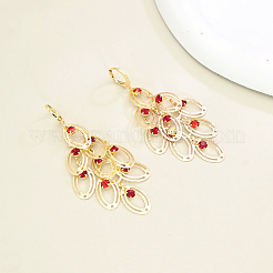 Brass Oval Tassel Hoop Earrings&nbsp;CQ4366