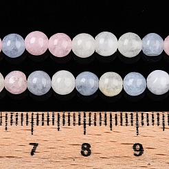 染め加工天然石ホワイトジェイドビーズ連売り  ツートン  ラウンド  ミックスカラー  4.5x4~4.5mm  穴：0.8mm  約90~91個/連  14.76~14.92''（37.5~37.9センチメートル）&nbsp;G-T140-4mm-A03