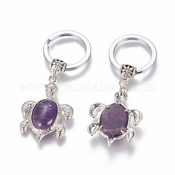 Natural/Synthetic Mixed Stone Keychain&nbsp;KEYC-P040-G