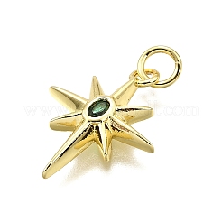 Brass Micro Pave Cubic Zirconia Pendants&nbsp;KK-Z100-17G