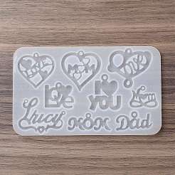 Heart & Word Love DIY Pendant Silicone Molds&nbsp;LS-SIMO-Q001-02D