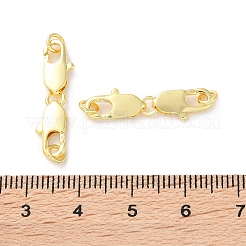 ラックメッキ真鍮カニカン  丸カン付き  長持ちメッキ  鉛フリー＆カドミウムフリー  ゴールドカラー  25mm  クラスプ：12x6x2mm  穴：2.8mm&nbsp;KK-F090-25G