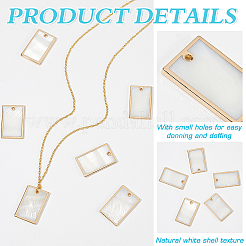 6Pcs Natural Freshwater Shell Pendants&nbsp;BSHE-BC0001-20B