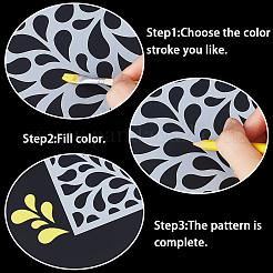 5 Sheets Geometric PET Hollow Out Drawing Painting Stencils&nbsp;DIY-GF0009-79