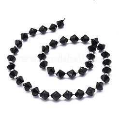 Natural Black Tourmaline Beads Strands&nbsp;G-E569-C15