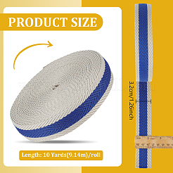 Polyester Striped Ribbon&nbsp;SRIB-WH0029-007C