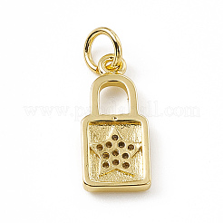 Brass Micro Pave Cubic Zirconia Pendants&nbsp;ZIRC-F132-50G