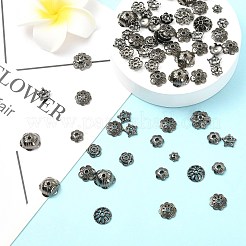 200Pcs 10 Styles Zinc Alloy Bead Caps&nbsp;FIND-CJ0004-70