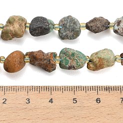 Raw Rough Natural HuBei Turquoise Beads Strands&nbsp;G-A322-B03-02