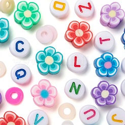 50Pcs Handmade Polymer Clay Flower Plum Blossom Beads&nbsp;DIY-FS0001-55