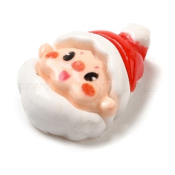 クリスマステーマ不透明樹脂カボション  サンタクロース  22.5x15.5x8mm&nbsp;RESI-B028-01D