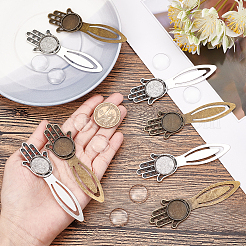 DIY Blank Dome Hamsa Hand Bookmark Making Kit&nbsp;DIY-SC0021-03