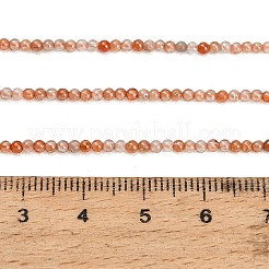 天然キュービックジルコニアビーズの連  ラウンド  砂茶色  2.5mm  穴：0.5mm  約215個/連  15.55''（39.5センチメートル）&nbsp;LS-GG-CBA9722-D01-2mm