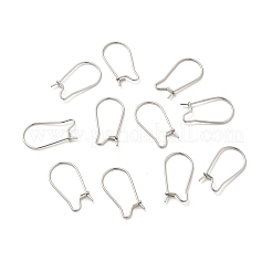 Tarnish Resistant 316 Surgical Stainless Steel Hoop Earrings Findings Kidney Ear Wires&nbsp;STAS-E009-6