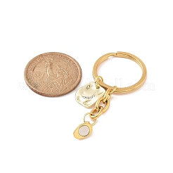 Alloy Rectangle with Star & Moon Pendant Keychains&nbsp;KEYC-JKC00425-01