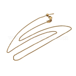 1.5MM Unisex 304 Stainless Steel Curb Chain Necklaces&nbsp;NJEW-P356-15G