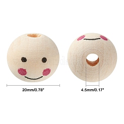 Natural Wood Beads&nbsp;X-WOOD-T019-13B