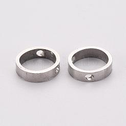 変色しない304ステンレススチールペンダント  ステンレス鋼色  文字L  文字.o  12x10x3mm  穴：1.8mm&nbsp;X-STAS-T041-10-O