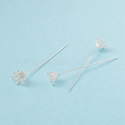 Brass Flower Head Pins&nbsp;LS-KK-G413-03S
