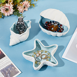 Ocean-themed Ceramic Jewelry Plate&nbsp;AJEW-WH0033-01A