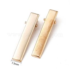 鉄のワニのヘアクリップパーツ  ライトゴールド  45x10x10mm&nbsp;PHAR-TAC0008-01B