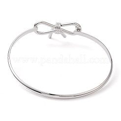 Bowknot Brass Bangles&nbsp;BJEW-D039-39P