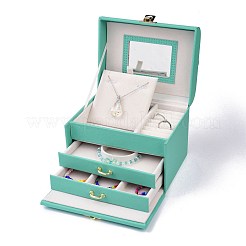 PU Leather Jewelry Organizer Box&nbsp;CON-P012-04B