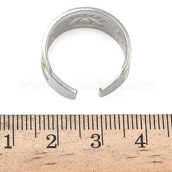 304ステンレススチールカフオープンリング  イオンプレーティング（ip）  ゴールデン·ステンレス鋼色  目  調整可能  10mm&nbsp;RJEW-Z121-02GP-05