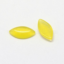 キャッツアイカボション  馬の目  きいろ  15x7x2.5mm&nbsp;CE-J004-7x15mm-06