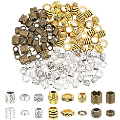 160個 16スタイル 合金ヨーロピアンビーズ  大穴ビーズ  混合図形  ミックスカラー  7.5~13.5x1.5~10mm  穴：5~7mm  10個/スタイル&nbsp;FIND-PA0001-71
