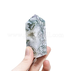 Tower Natural Moss Agate Home Display Decoration&nbsp;PW-WG86672-01