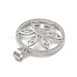 Rack Plating Brass Micro Pave Cubic Zirconia Pendants&nbsp;KK-D359-39P