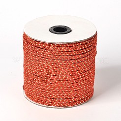 ブレスレットを作るための編組布スレッドコード  レッド  6mm  約50ヤード/ロール（150フィート/ロール）&nbsp;OCOR-L015-06