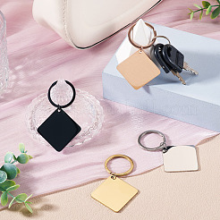 4Pcs 4 Styles Stainless Steel Keychains&nbsp;KEYC-TA0004-81C