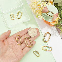 8Pcs 4 Styles 304 Stainless Steel Locking Carabiner&nbsp;STAS-ME0003-72
