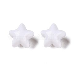 不透明なアクリルビーズ  スター  ホワイト  15.5x16.5x15mm  穴：2.5mm  約270個/500g&nbsp;OACR-N137-57
