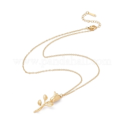 Rose of Life Pendant Necklace&nbsp;NJEW-G074-19G