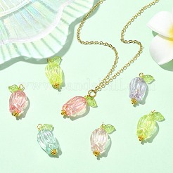 200Pcs Transparent ABS Plastic Pendants&nbsp;PALLOY-CJ00120