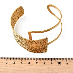 Exaggerated 304 Stainless Steel Cuff Bangles for Women&nbsp;BJEW-V005-02G