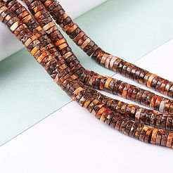 Assembled Synthetic Bronzite and Imperial Jasper Beads Strands&nbsp;G-I318-07