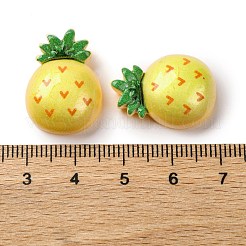 樹脂カボション  パイナップル  黄色の濃い  22x15.5x8.5mm&nbsp;X1-CRES-Z010-03A