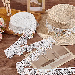 レースのトリム  服装アクセサリー  ホワイト  0.5cm&nbsp;DIY-WH0580-72