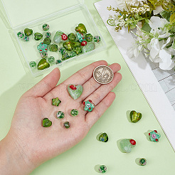 40Pcs 10 Styles Mixed Styles Handmade Lampwork Beads&nbsp;LAMP-PA0001-68A