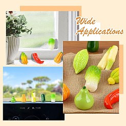 9個9スタイル不透明樹脂カボション  模造野菜  混合図形  ミックスカラー  19~32x12~19x8~21mm  1個/スタイル&nbsp;RESI-CJC0012-44
