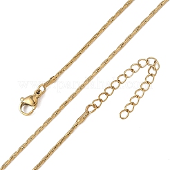 1.2mm 304ステンレススチールボストンリンクチェーンネックレス  イオンプレーティング（ip）  ゴールドカラー  19.69インチ（50cm）&nbsp;NJEW-D328-01G-02