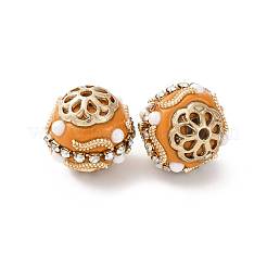 Handmade Resin Indonesia Round Beads&nbsp;IPDL-P005-16KCG-01