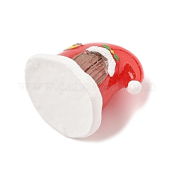 クリスマス 樹脂彫刻 ディスプレイ デコレーション  ホームオフィスデスク用  クリスマスの帽子  32x33x31.5mm&nbsp;LS-DJEW-K029-02C