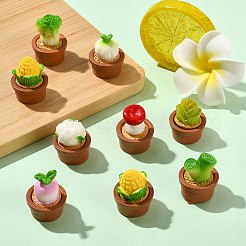 24Pcs 8 Styles Resin Potted Plant Display Decorations&nbsp;AJEW-CJ0001-80