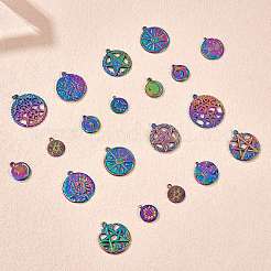 Rack Plating 20Pcs 10 Style 304 Stainless Steel Pendants&nbsp;STAS-SZ0002-60