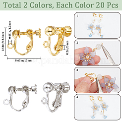 40Pcs 2 Colors Brass Converter Findings&nbsp;KK-SC0004-19